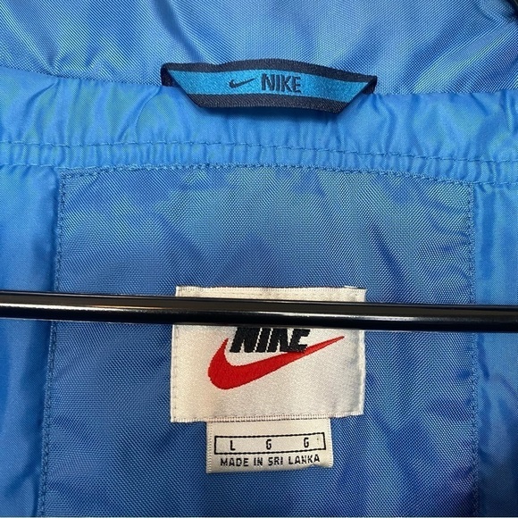 vintage Nike Windbreaker 90's ski Jacket Full Zip Blue Lightweight Coat Mens - Picture 3 of 10